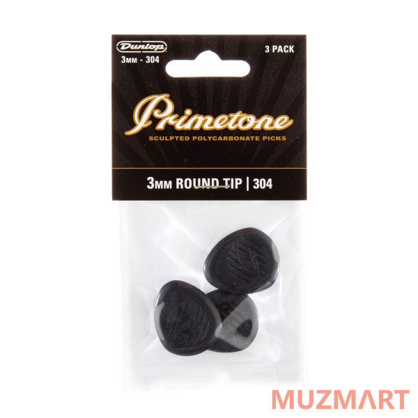 Dunlop 477P304 Primetone Classic Round Tip 3Pack Медиаторы 3 шт