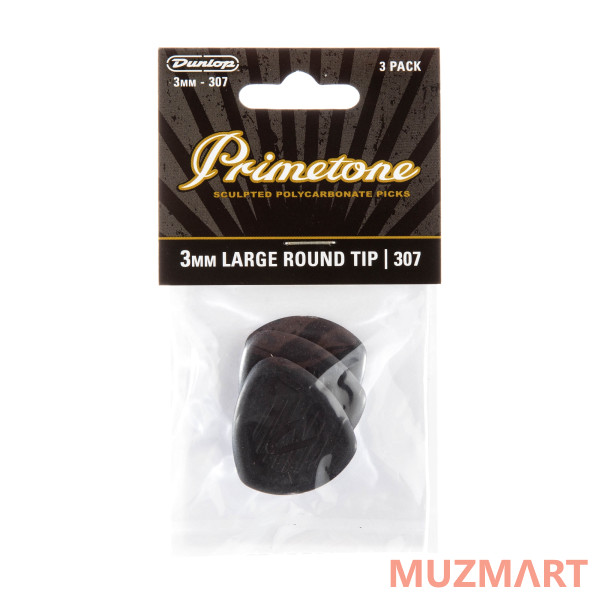 Dunlop 477P307 Primetone Classic Large Round Tip 3Pack Медиаторы 3 шт