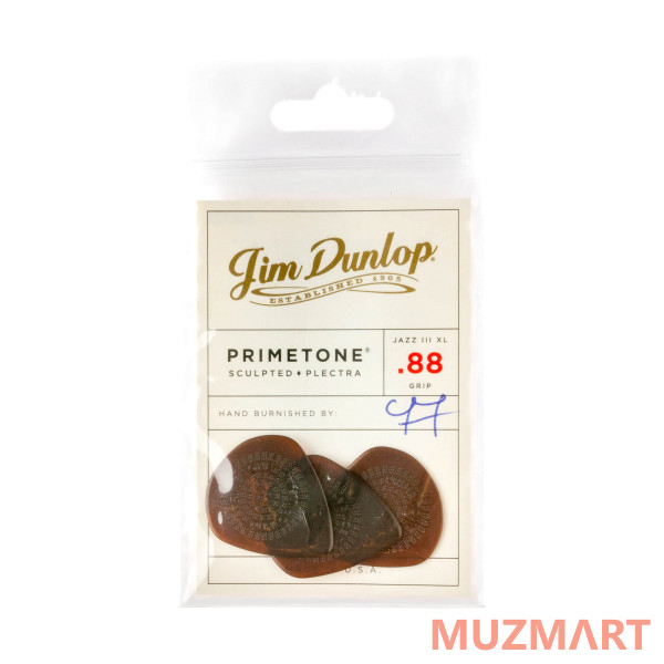 Dunlop 520P088 Primetone Jazz III XL 3Pack Медиаторы, 3 шт
