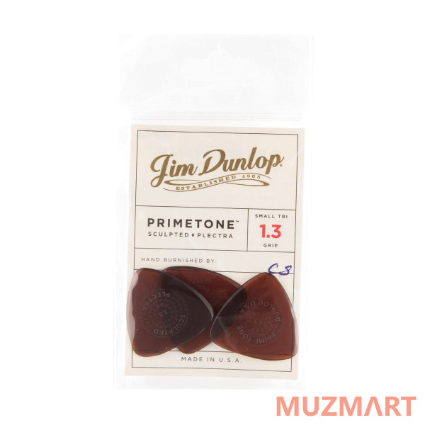 Dunlop 516P130 Primetone Small Triangle Grip 3Pack Медиаторы, 3 шт