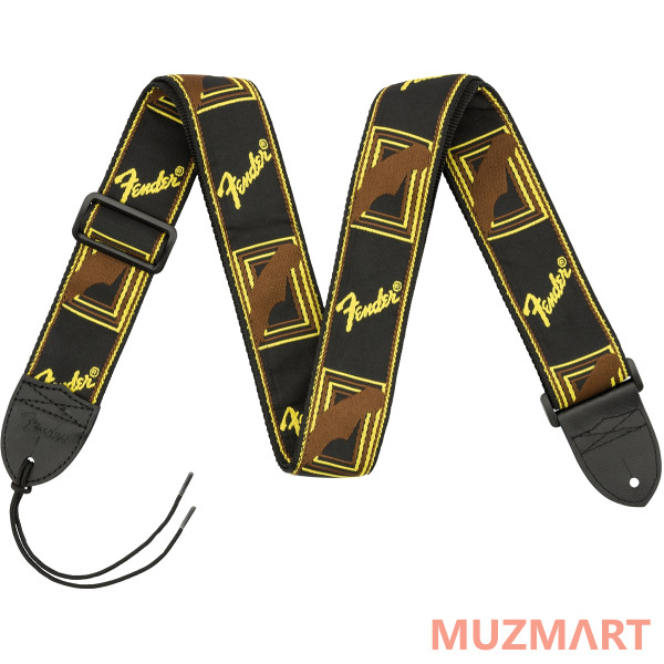 Fender 2` Monogrammed BLACK STRAP Ремень для гитары