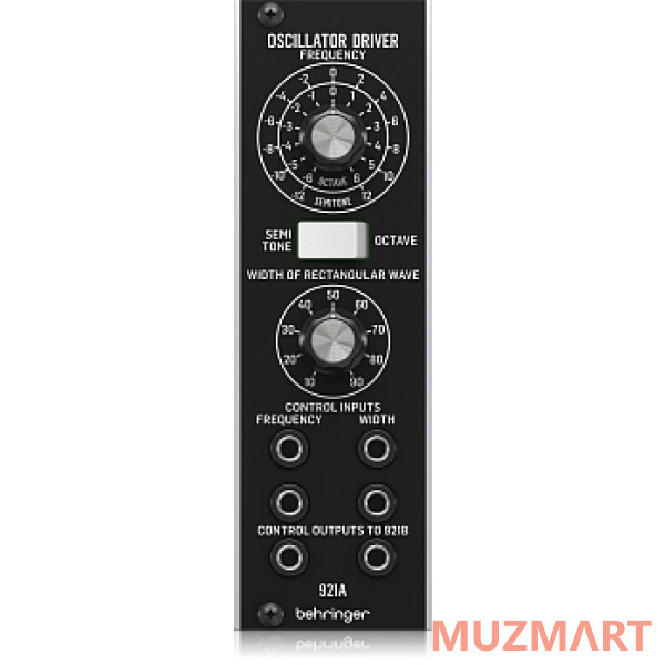 Behringer 921A OSCILLATOR DRIVER модуль синтезатора: регулятор частоты октавных и полутоновых частот, генератор прямоугольной волны, формат Eurorack