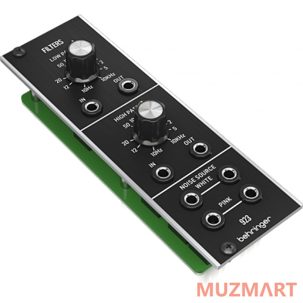 Behringer 923 FILTERS модуль синтезатора: фильтр High Pass и Low Pass с генератором белого и розового шума, формат Eurorack