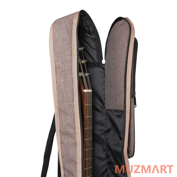 Lutner MLDG-34 Чехол для акустической гитары, серый/коричневый