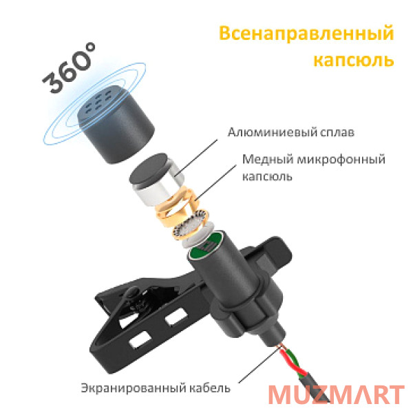 Maono AU-200 Сдвоенный петличный микрофон для интервью