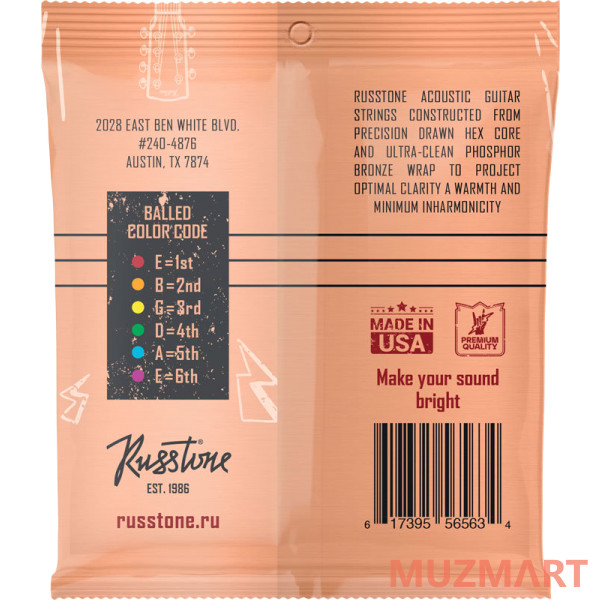 Russtone APB10-50 струны для акустической гитары