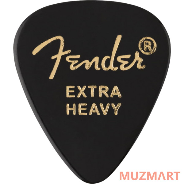 Fender 351 Shape Premium Picks Extra Heavy Black 12 шт. Набор медиаторов