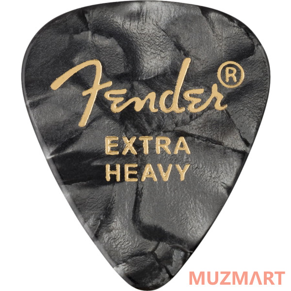 Fender 351 SHAPE PREMIUM PICKS EXTRA HEAVY BLACK MOTO 12 шт. Набор медиаторов