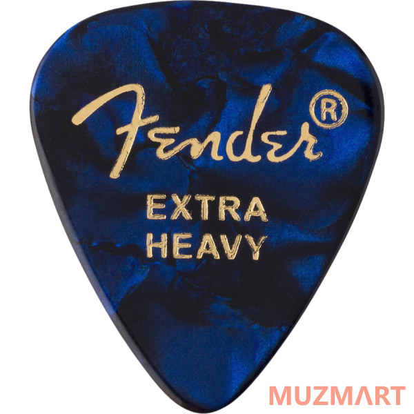 Fender 351 SHAPE PREMIUM PICKS EXTRA HEAVY BLUE MOTO 12 шт. Набор медиаторов