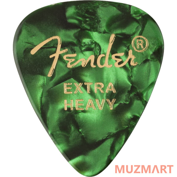 Fender 351 Shape Premium Picks Extra Heavy Green Moto 12 шт. Набор медиаторов