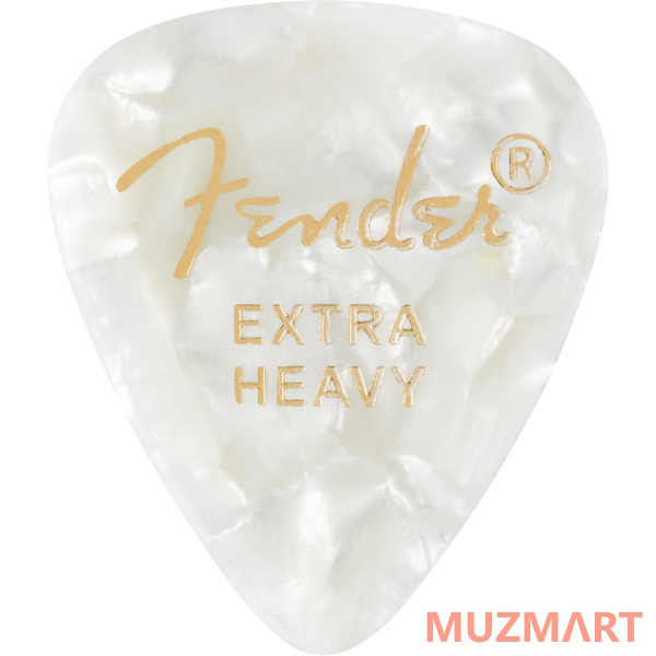 Fender 351 Shape Premium Picks Extra Heavy White Moto 12 шт. Набор медиаторов