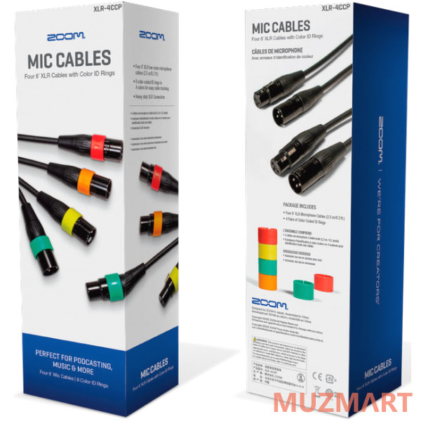 Zoom XLR-4C/CP Набор из четырех микрофонных кабелей