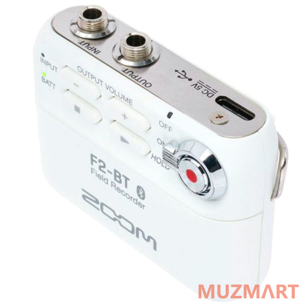 Zoom F2-BT/W Полевой стереорекордер, Bluetooth, белый