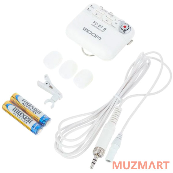 Zoom F2-BT/W Полевой стереорекордер, Bluetooth, белый
