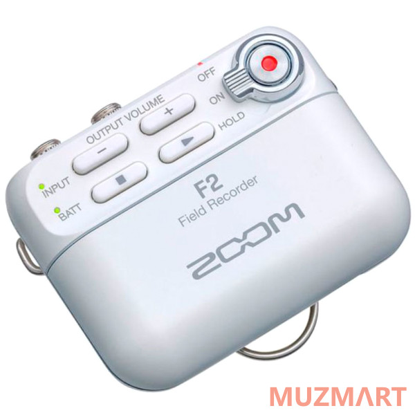 Zoom F2/W Полевой стереорекордер, белый цвет