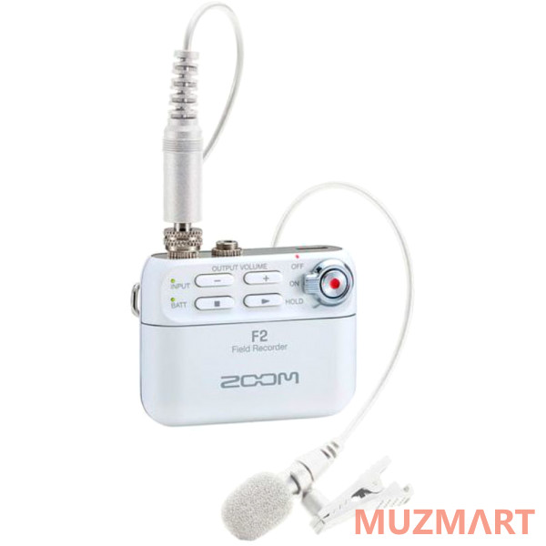 Zoom F2/W Полевой стереорекордер, белый цвет
