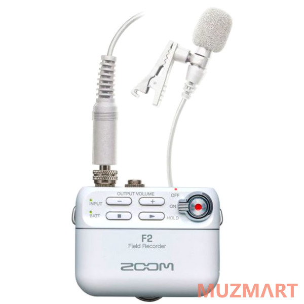 Zoom F2/W Полевой стереорекордер, белый цвет