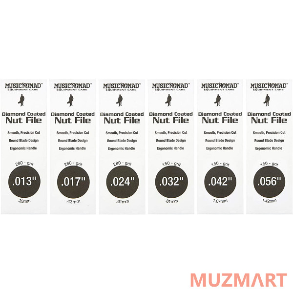 MusicNomad MN670 Набор надфилей (6 шт) для пропила верхнего порожка