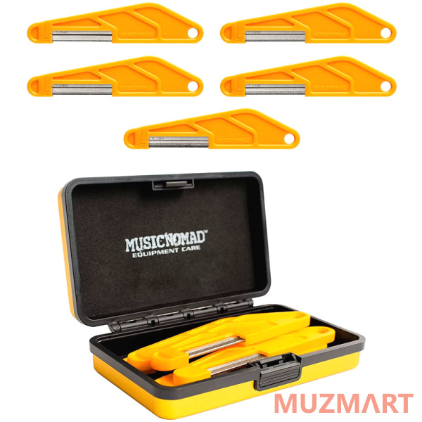 MusicNomad MN673 Bass Diamond Coated Nut Files Набор надфилей (5 шт) для пропила верхнего порожка бас-гитар