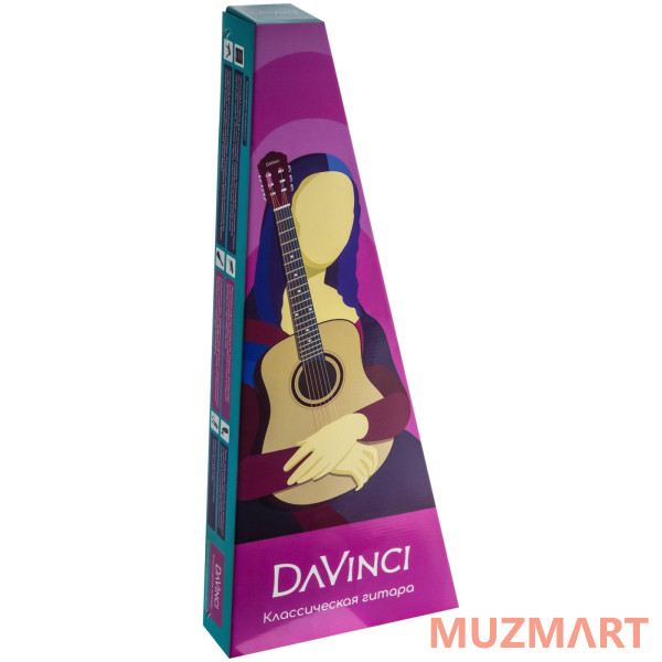 Davinci DC-50A BK + Bag Гитара классическая 7/8 с чехлом