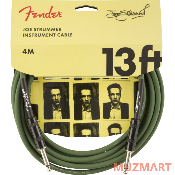 Fender Strummer Pro 13' Instrument Cable Drab Green Гитарный кабель