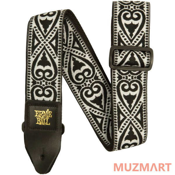 Ernie Ball 5345 Black Heart Jacquard Гитарный ремень