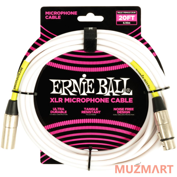 Ernie Ball 6389 Кабель микрофонный, XLR - XLR, 6 м