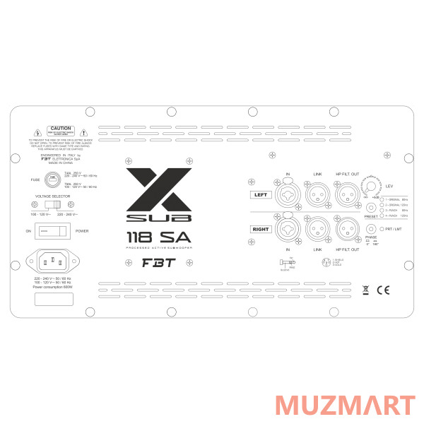 FBT X-SUB 118SA активный сабвуфер