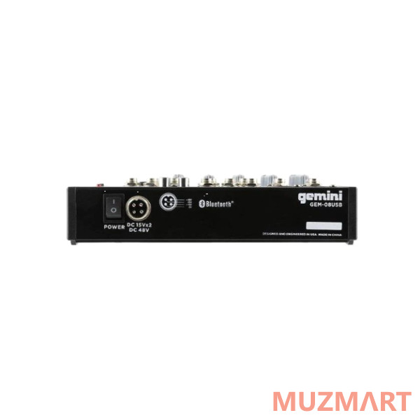 Gemini GEM-08USB 8-канальный микшер с Bluetooth