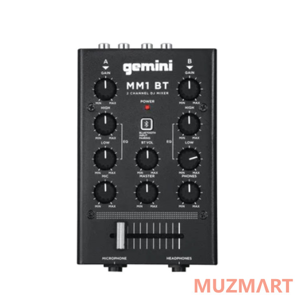 Gemini MM1BT Компактный 2-х канальный DJ микшер c Bluetooth