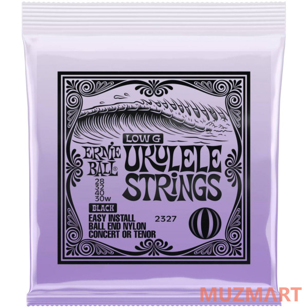 Ernie Ball 2327 Ball end Black Nylon Wound G Струны для укулеле