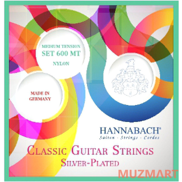 Hannabach 600MT Silver-Plated Orange Комплект струн для классической гитары