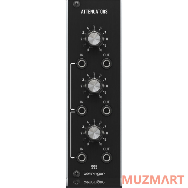 Behringer 995 ATTENUATORS Модуль синтезатора: 3-канальный пассивный аттенюатор, формат Eurorack