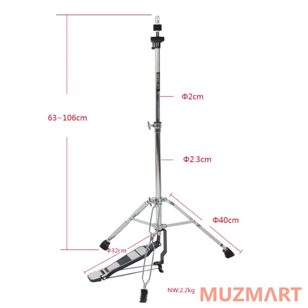 Hebikuo G500 Cтойка для Хай Хэта Hi Hat (для тарелок (HS-22))