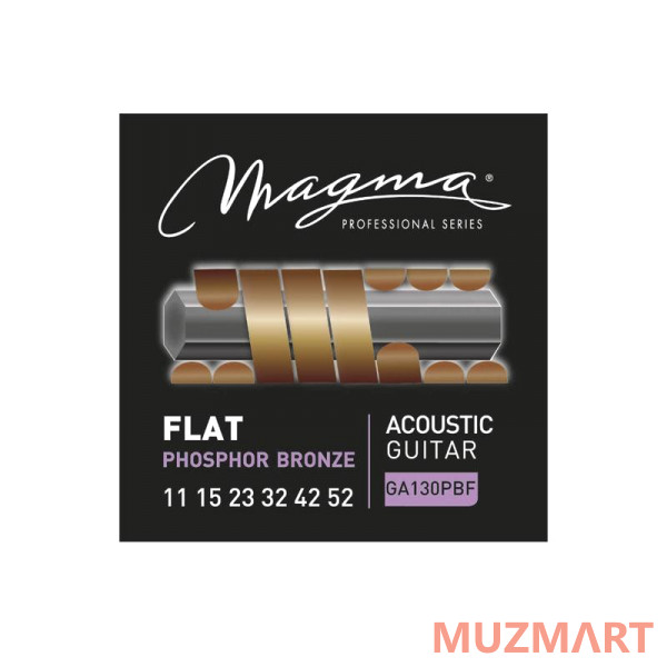 Magma Strings GA130PBF Струны с плоской обмоткой для акустической гитары 11-52