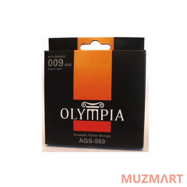 Olympia AGS 569 Acoustic 80/20 Bronze Струны для акустической гитары 9-44
