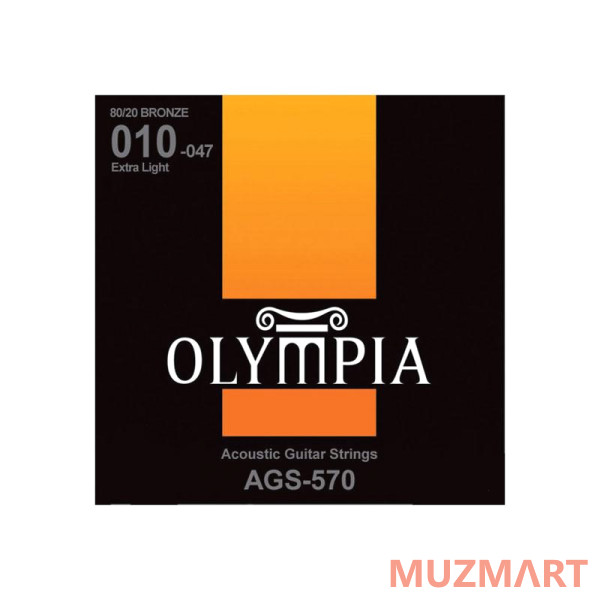 Olympia AGS 570 Acoustic 80/20 Bronze Струны для акустической гитары 10-47
