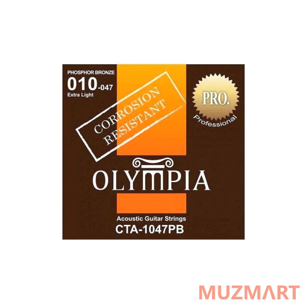 Olympia CTA 1047PB Coated Acoustic 80/20 Phosphor Bronze Струны для акустической гитары 10-47