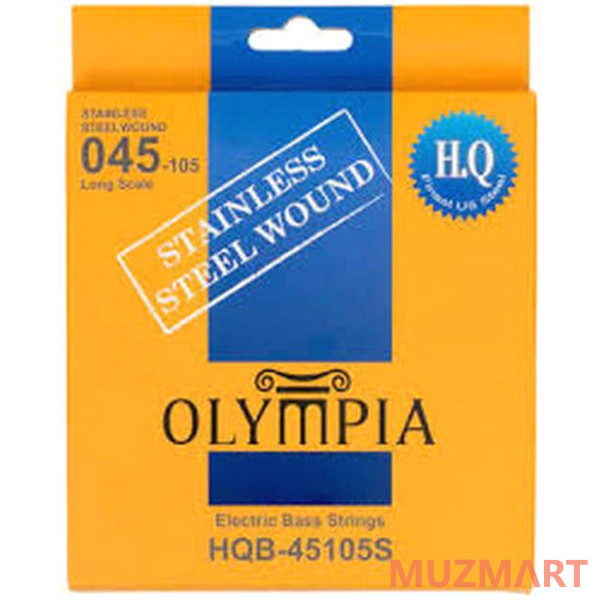 Olympia HQB 45105S Stainless Steel Wound High Quality Струны для бас-гитары 40-105