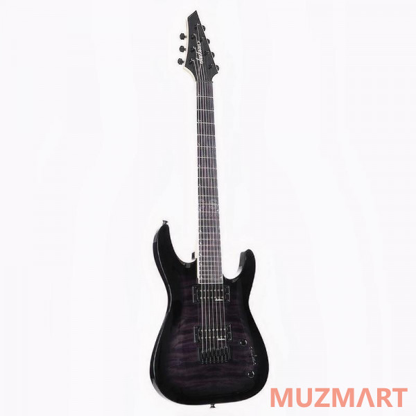 Jackson JS Series Dinky Arch Top JS22Q-7 DKA HT, Amaranth Fingerboard, Transparent Black Burst Электрогитара 7 струнная