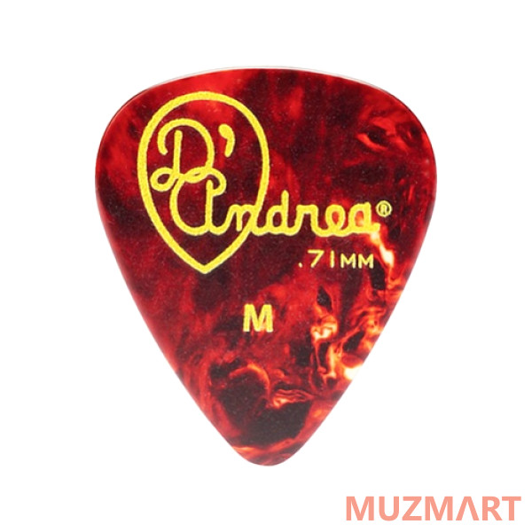 D'Andrea TPG351-071MD Shell Celluloid Медиаторы, толщина 0.71мм, 1 шт