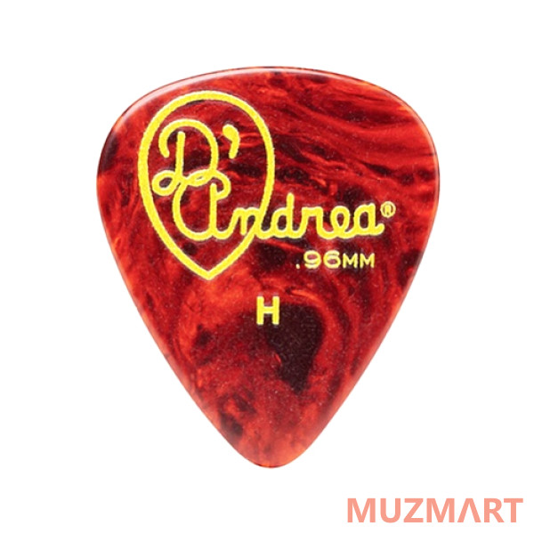 D'Andrea TPG351-096HV Shell Celluloid Медиаторы, толщинна 0.96мм, 1 шт