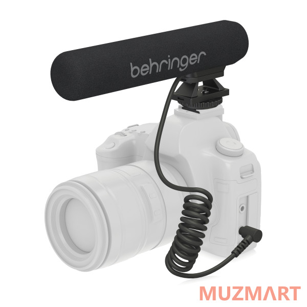 Behringer GO CAM Компактный конденсаторный накамерный микрофон-пушка, 50 Гц - 18 кГц, кабель 0,4 м