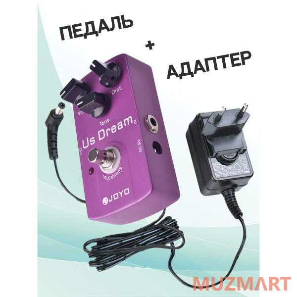 Joyo KIT JF-34_ACDOO6 Педаль дисторшн с адаптером питания