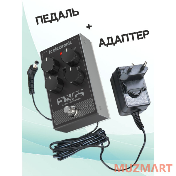 TC Electronic KIT FANGS METAL_ACDOO6 Педаль дисторшн с адаптером питания