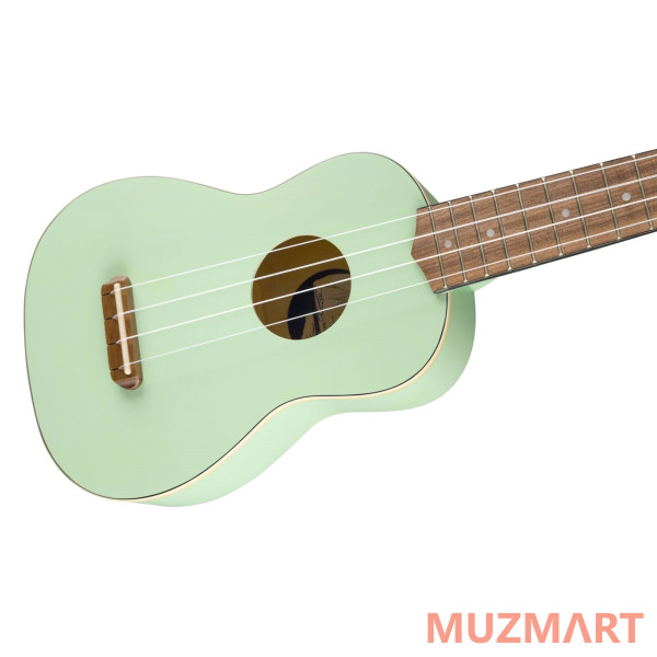 Fender VENICE Soprano Ukulele Surf Green WN Укулеле сопрано, цвет зеленый