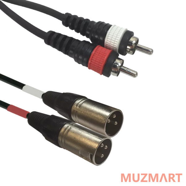 American DJ 2x XLR папа to 2x RCA cinch - 3 метра Аудиокабель