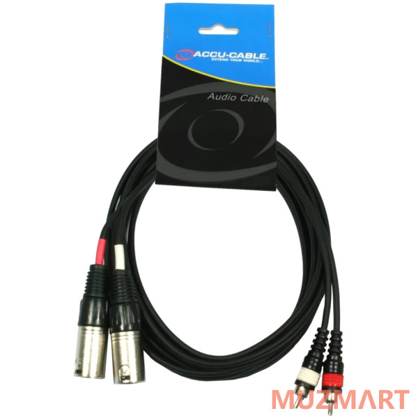 American DJ AC-2XM-2RM/3 Аудиокабель 2x XLR папа to 2x RCA cinch