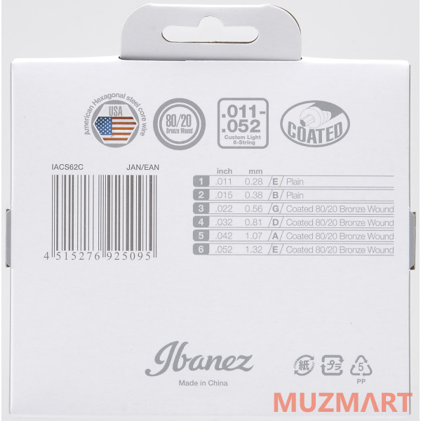 Ibanez IACS62C Струны для акустической гитары