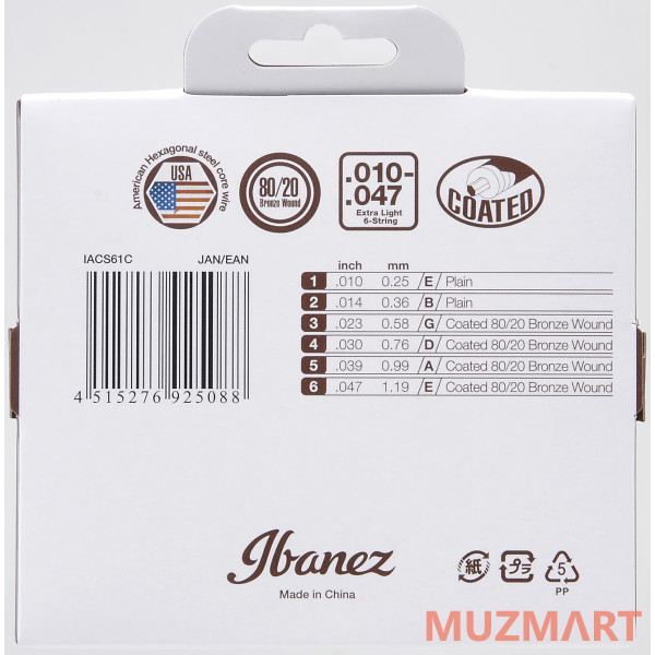 Ibanez IACS61C Струны для акустической гитары